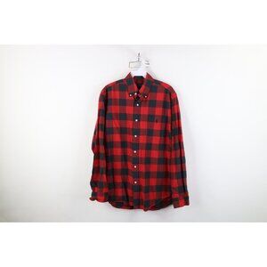Vintage Ralph Lauren Mens Small Faded Classic Fit Collared Button Down Shirt Red